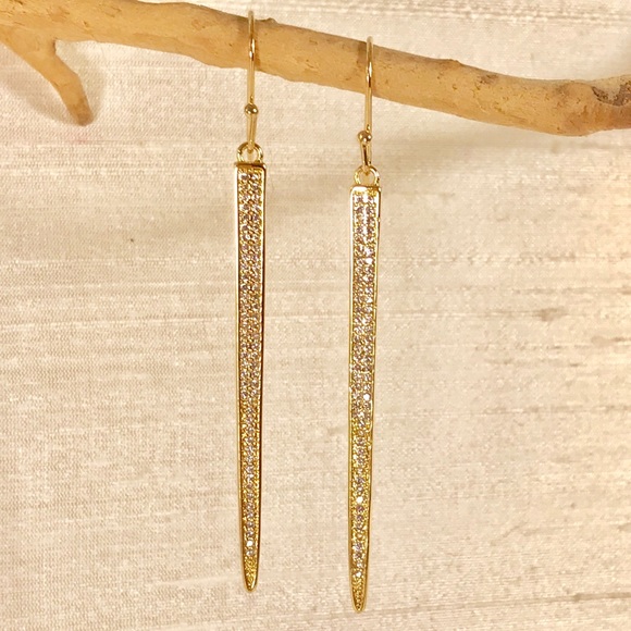✨Gold Sparkling Spike Earrings✨ - Picture 2 of 6